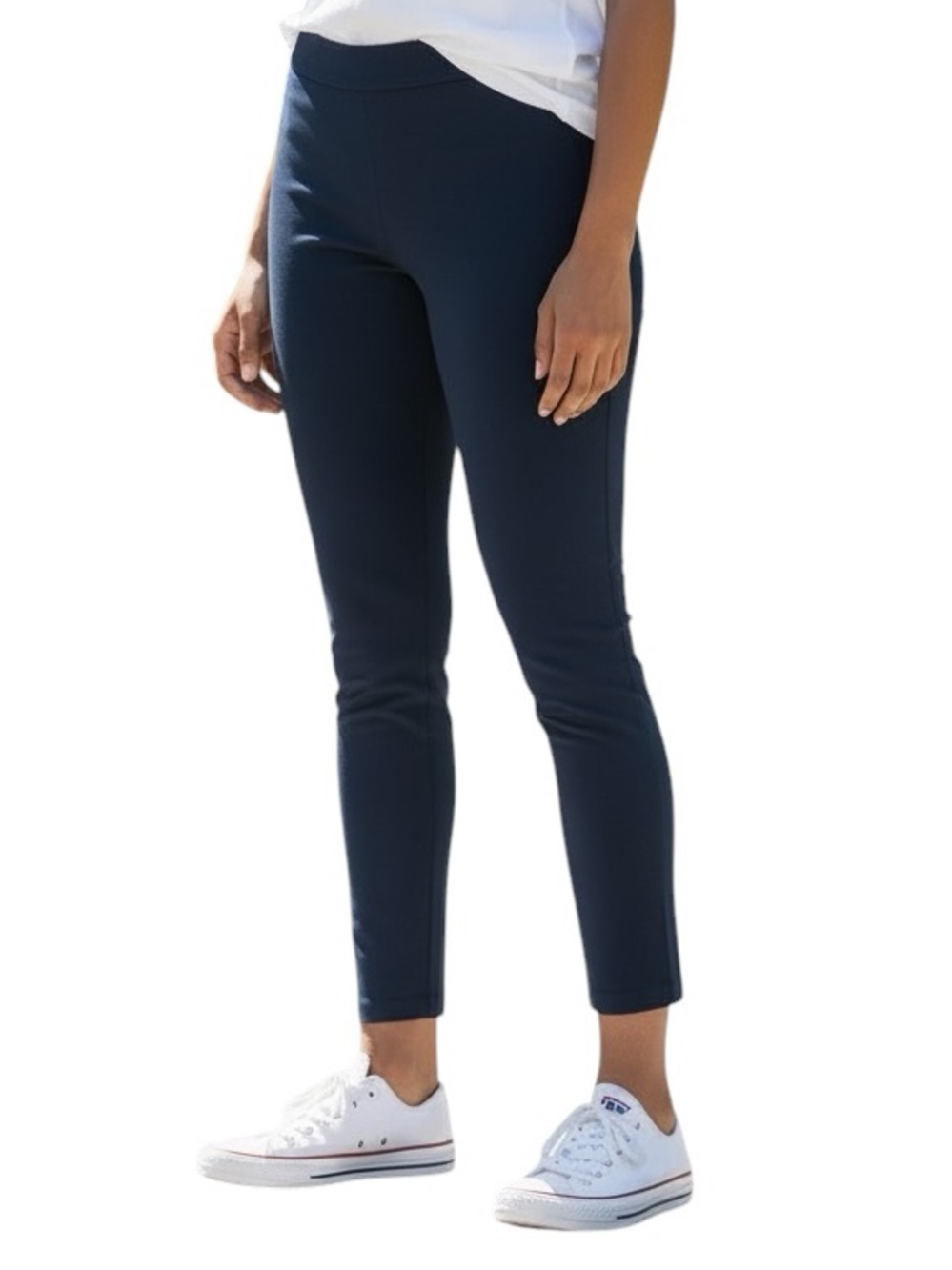 Quince Dark Navy Blue Casual Minimalist Athleisure Ankle Legging Pants Size XS